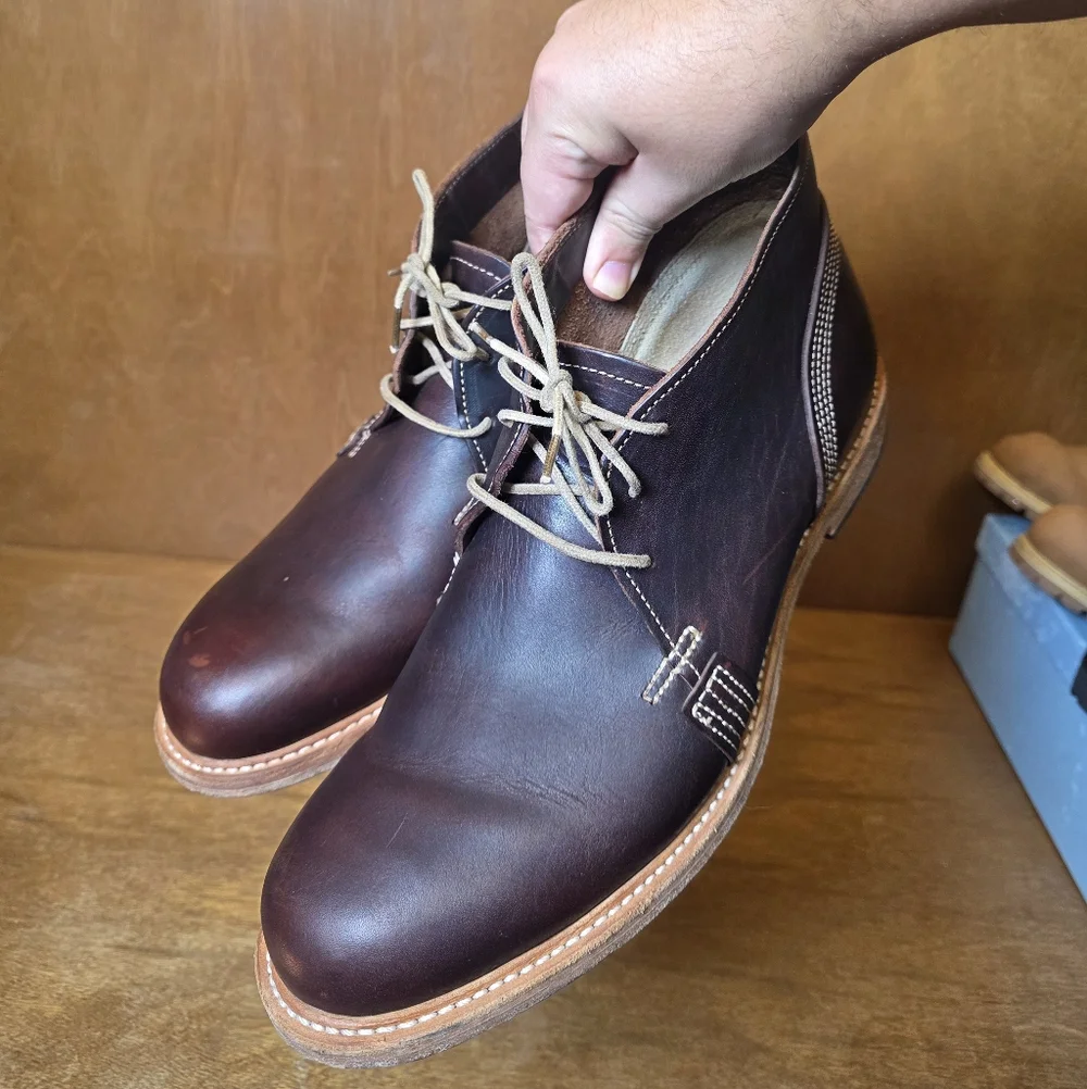 RARE TIMBERLAND BOOT COMPANY HORWEEN LEATHER MADE IN USA CHUKKA BOOTS - LIMITED
